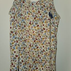 Colorful Floral Shoulder Tie Tank